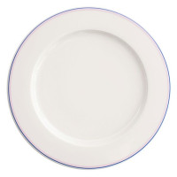 Плоска тарілка 27 см із синіми і розовими смугами "Forte Mizu IІ"